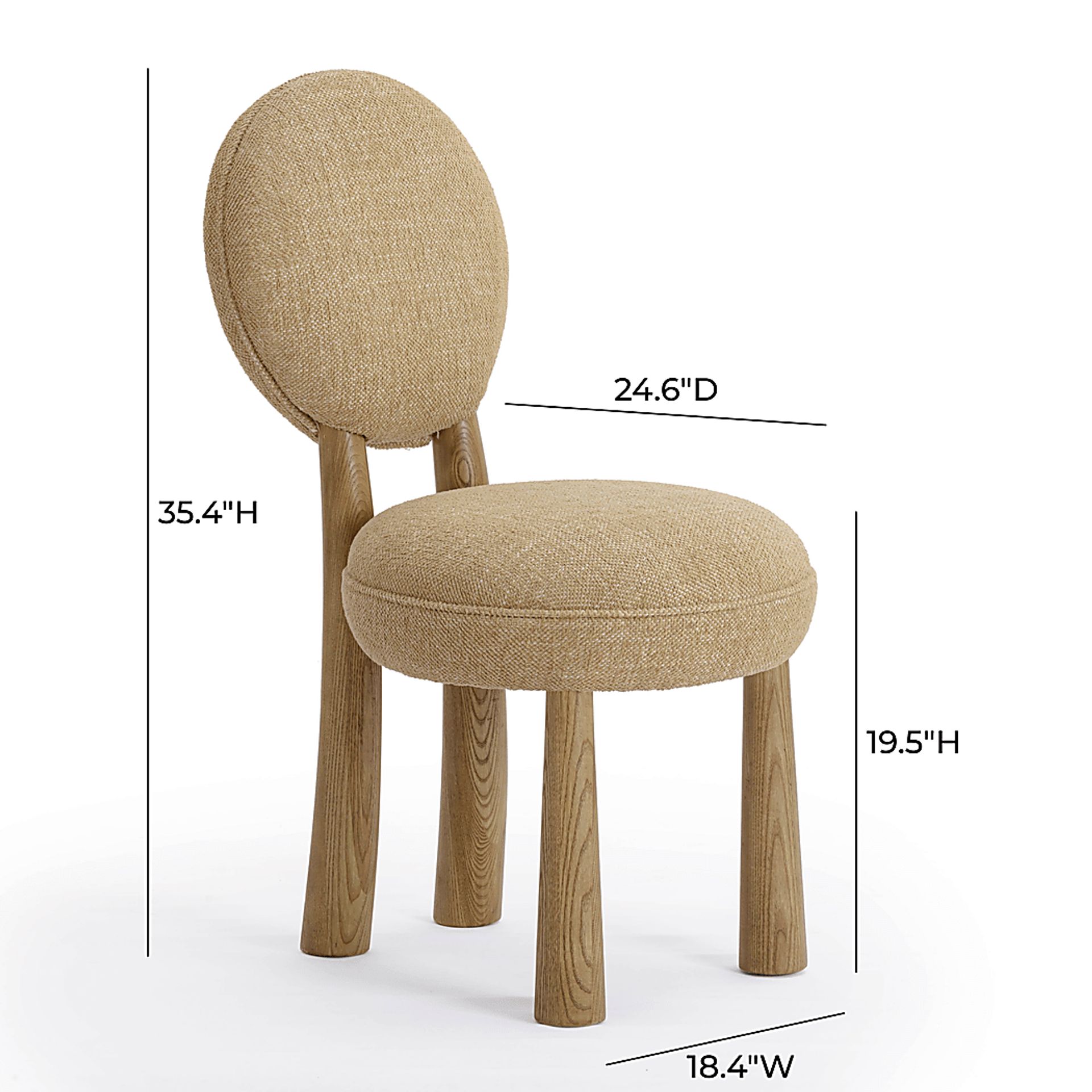 Cubrews Brown Dining Chair - Image 2