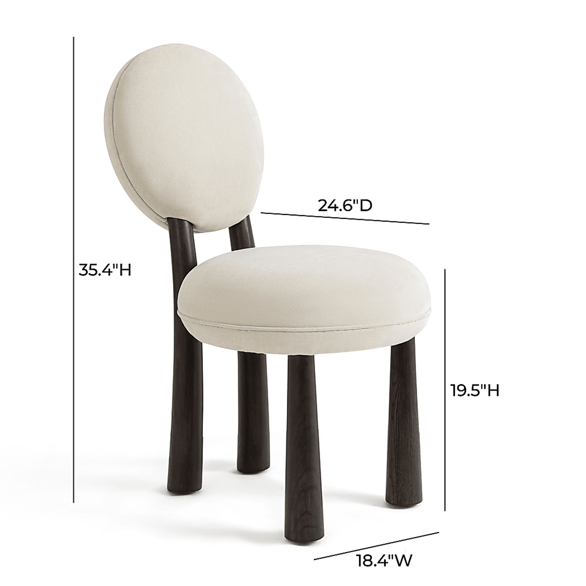 Cubrews II Cream Dining Chair - Image 2