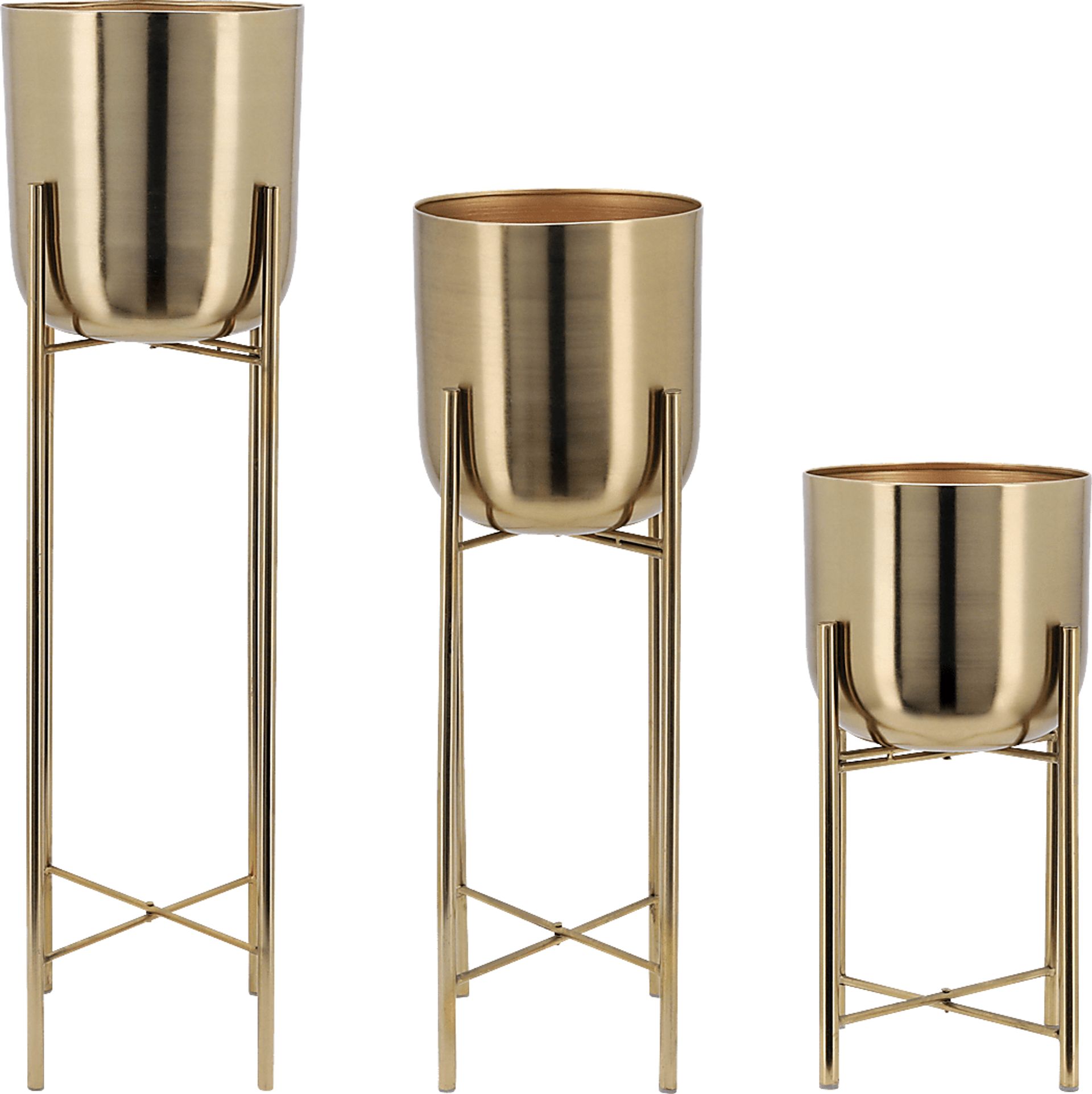 Cullom Gold Planter, Set of 3 - Image 1