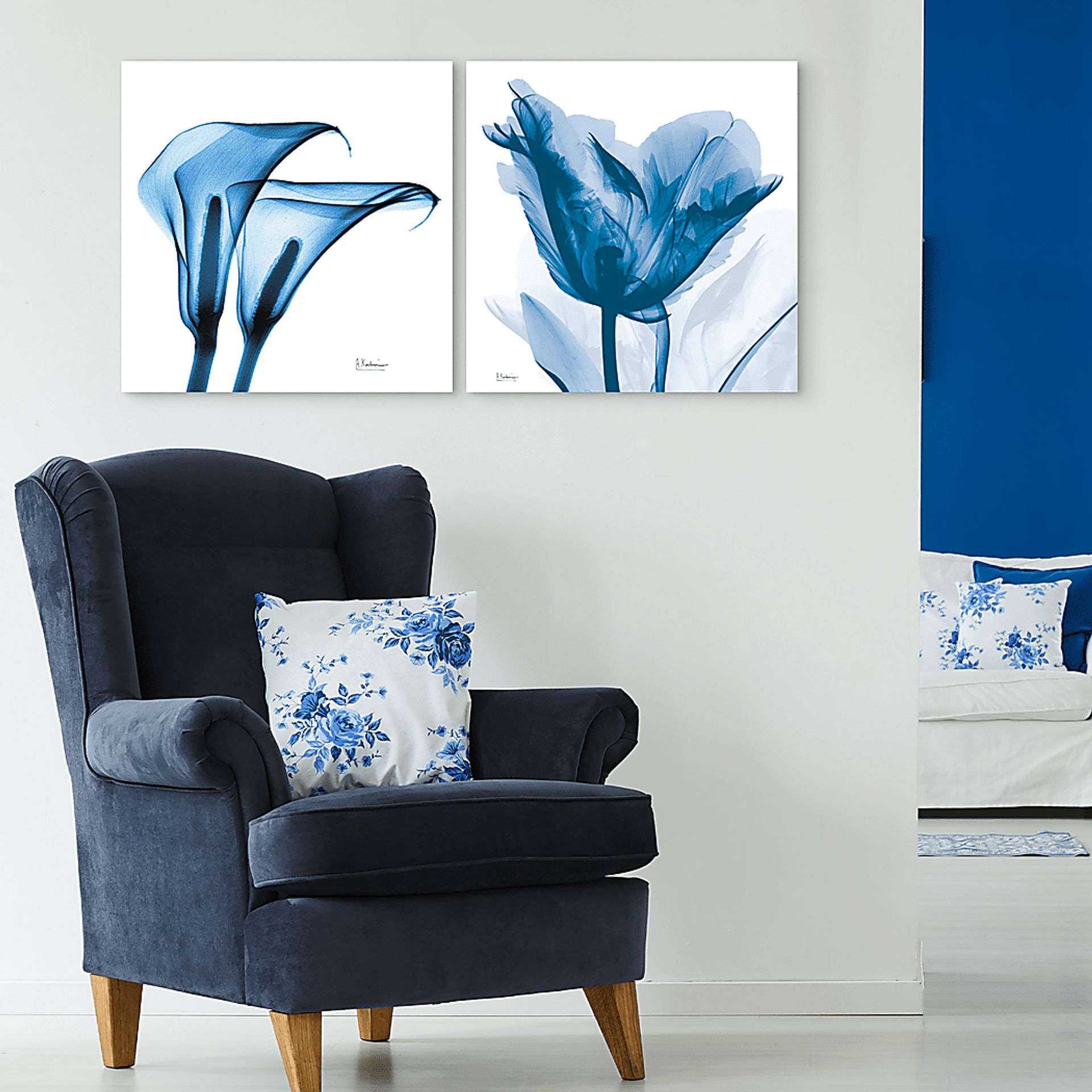 Curnutt Blue Artwork, Set of 2 - Image 3