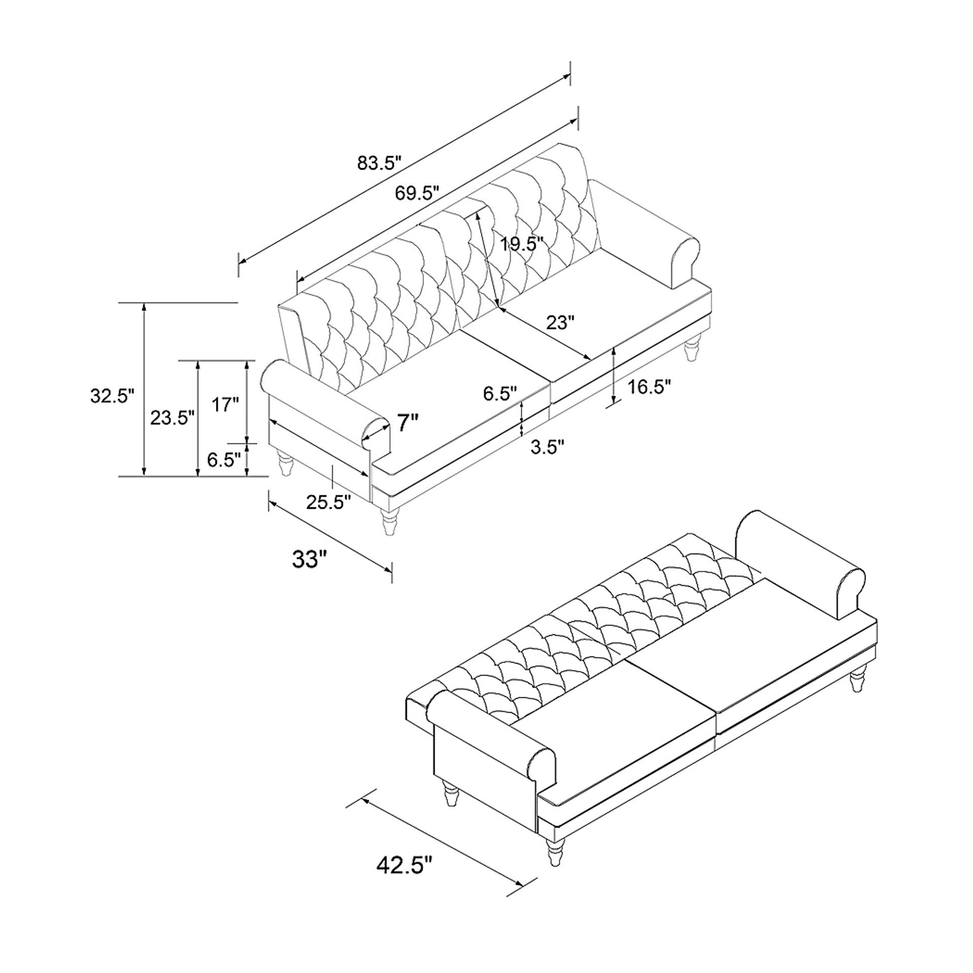 Curritock Blush Futon - Image 19