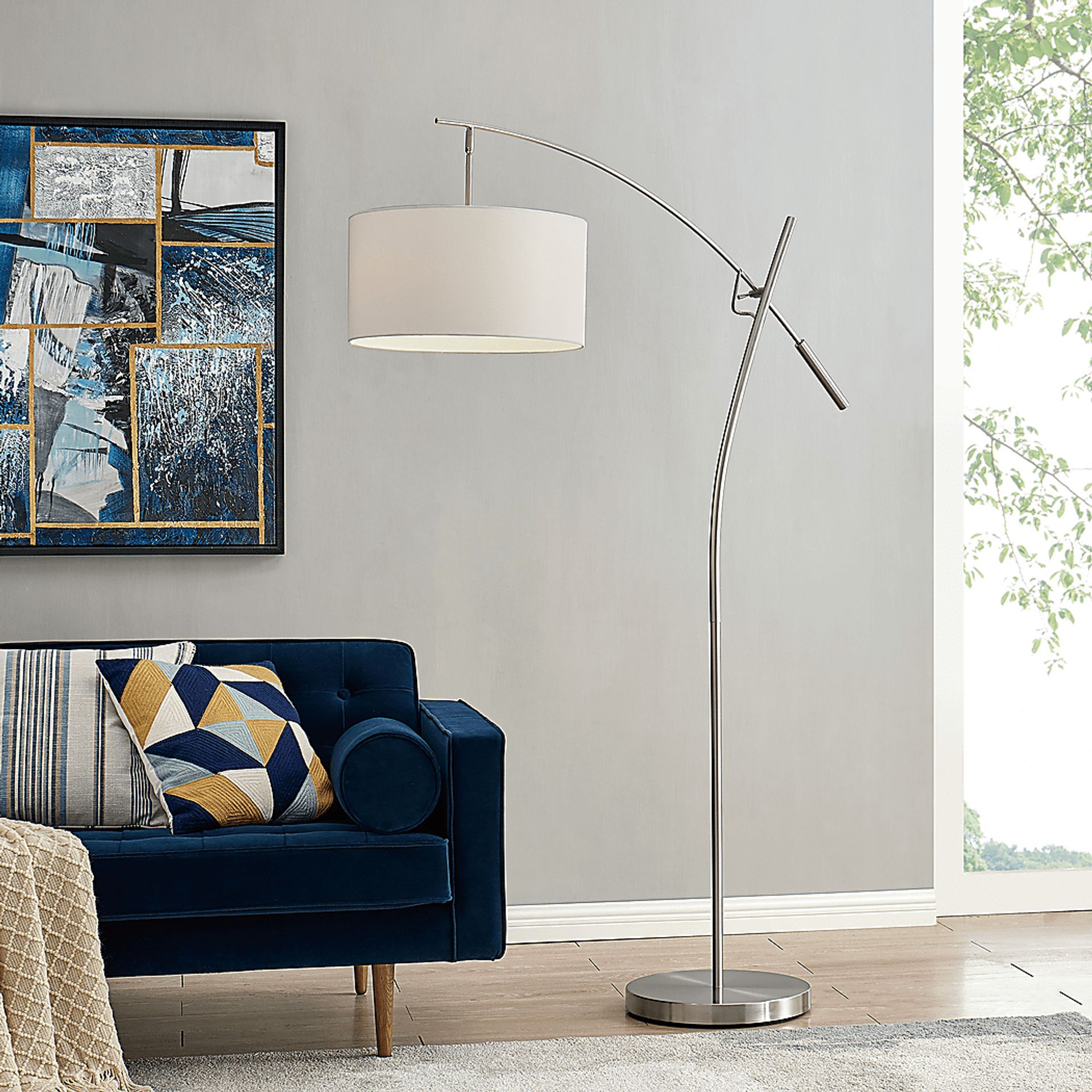 Curtner Court Nickel Floor Lamp - Image 3