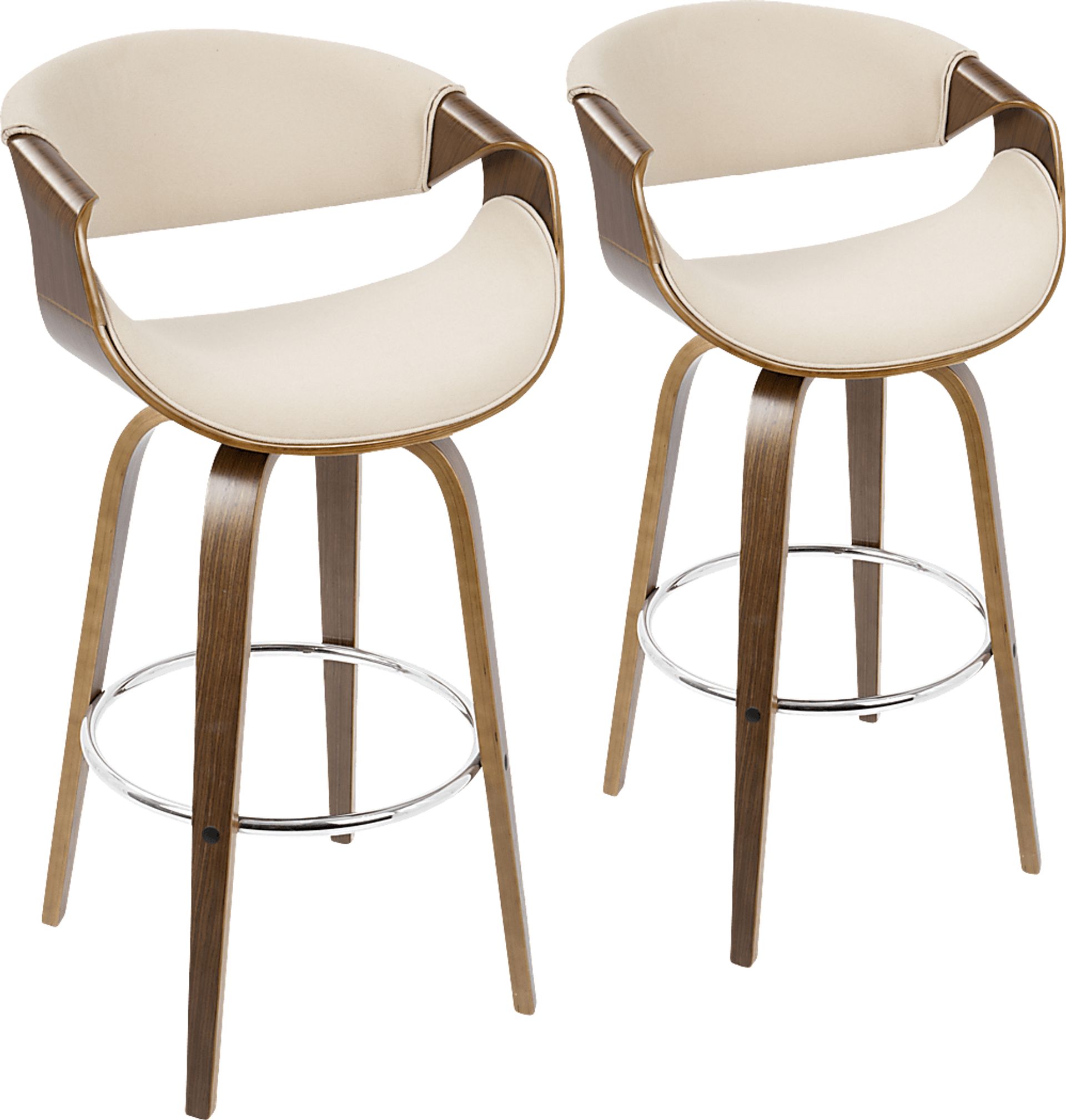 Curvini Cream Barstool (Set of 2) - Image 1