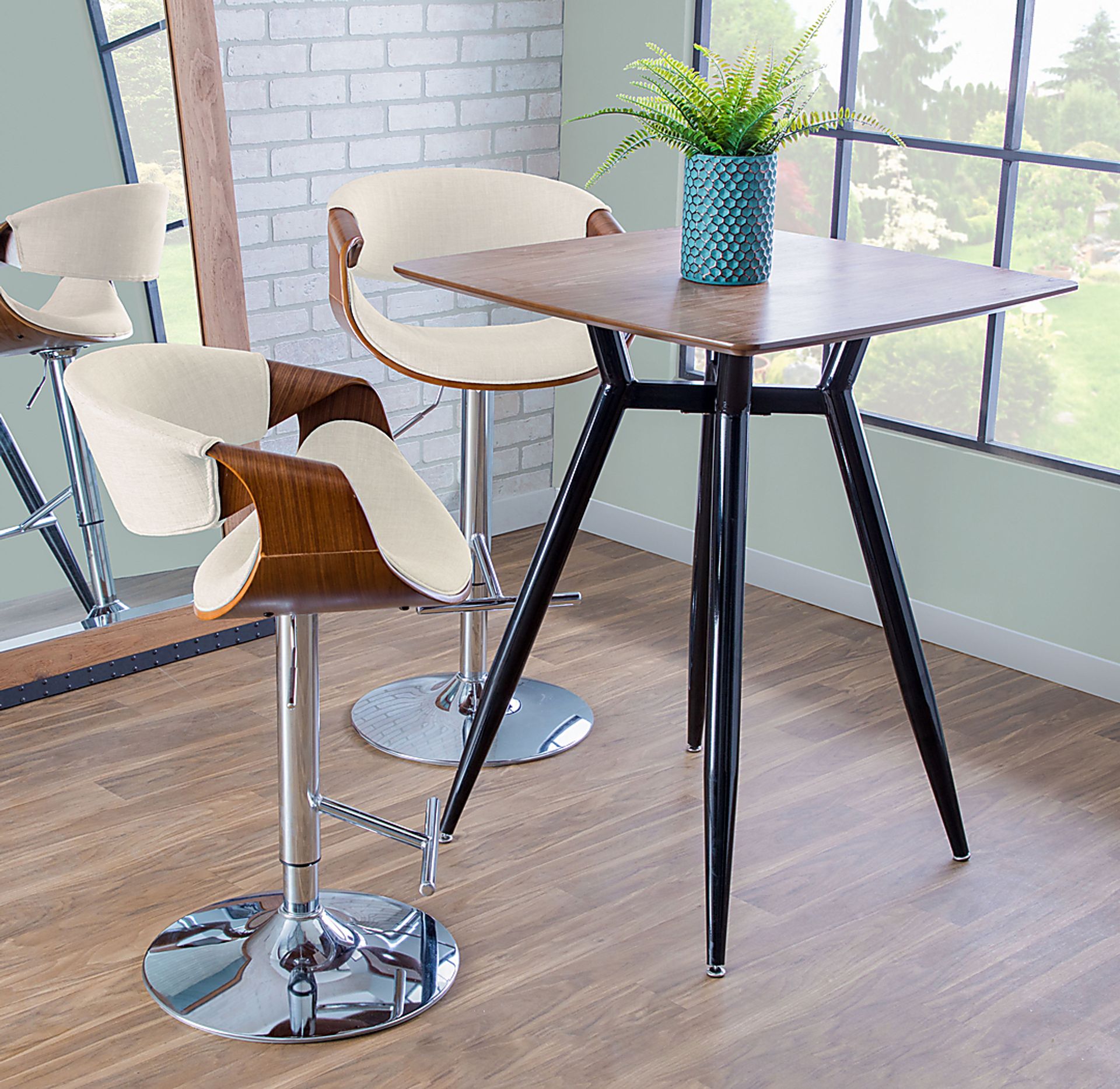 Curvo Cream Barstool - Image 5