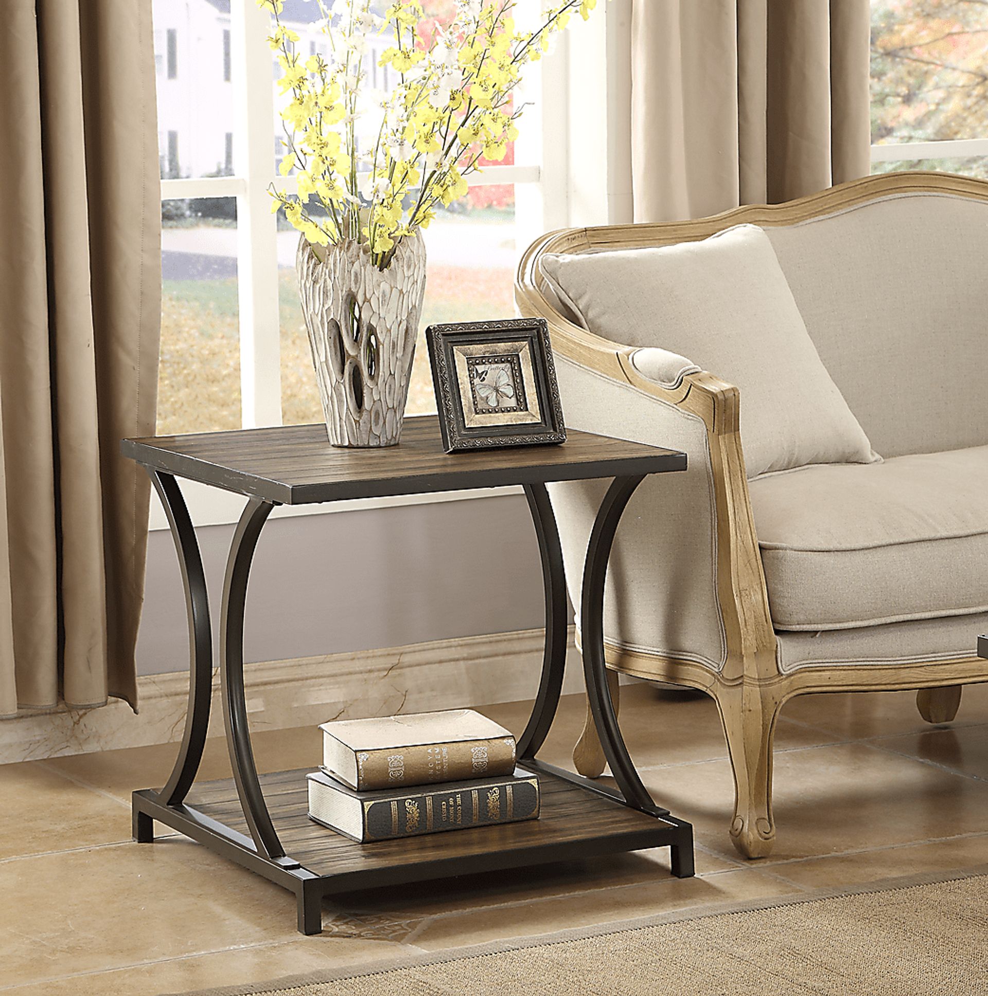 Curvy Lane Brown End Table - Image 3