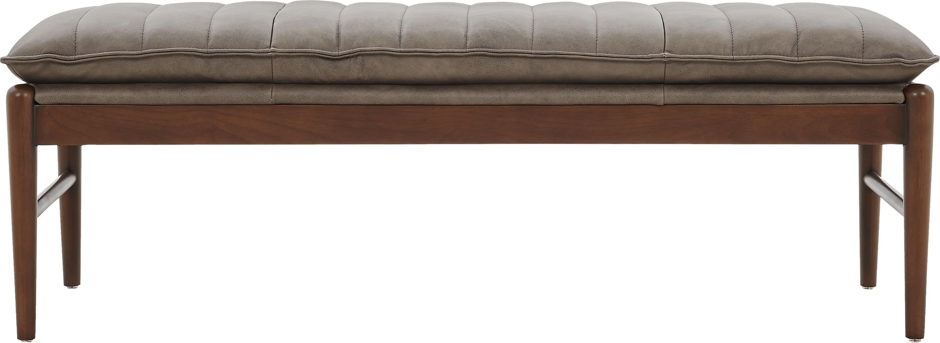 Cushman Black Leather Accent Bench - Image 2