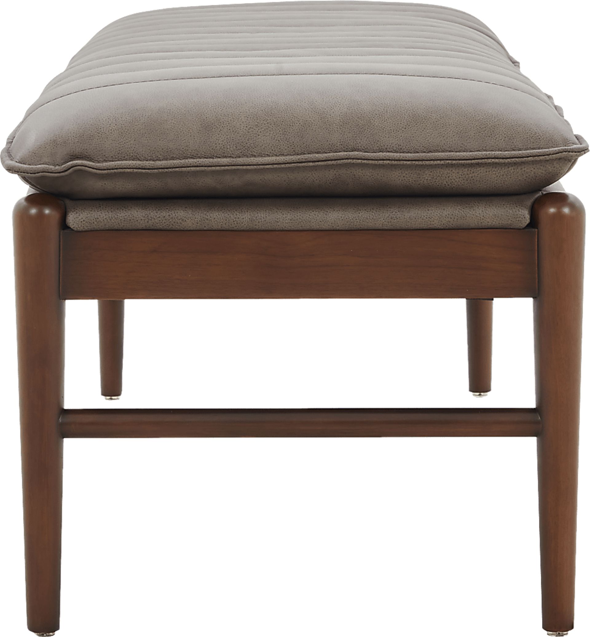 Cushman Black Leather Accent Bench - Image 3