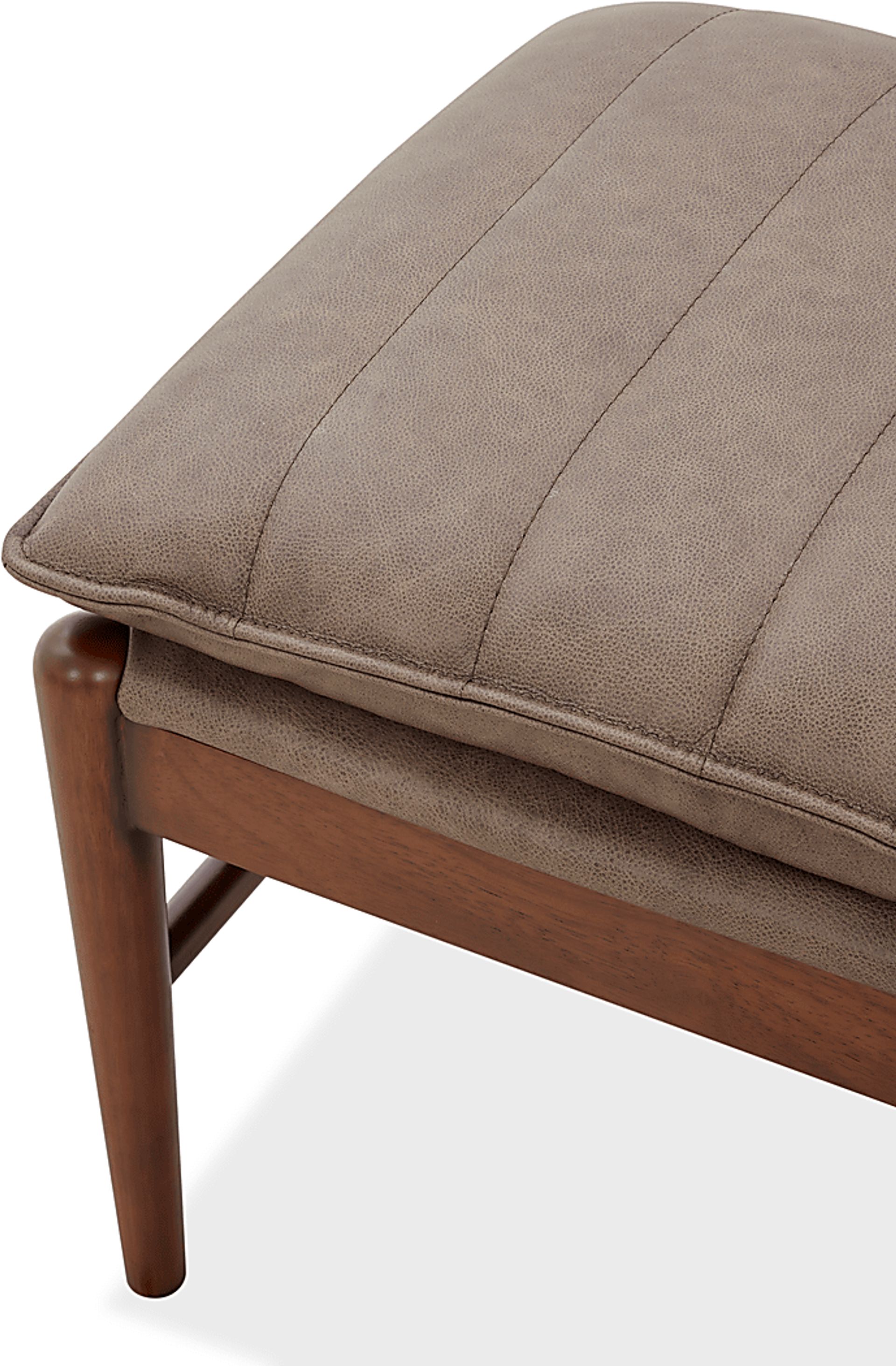 Cushman Black Leather Accent Bench - Image 5
