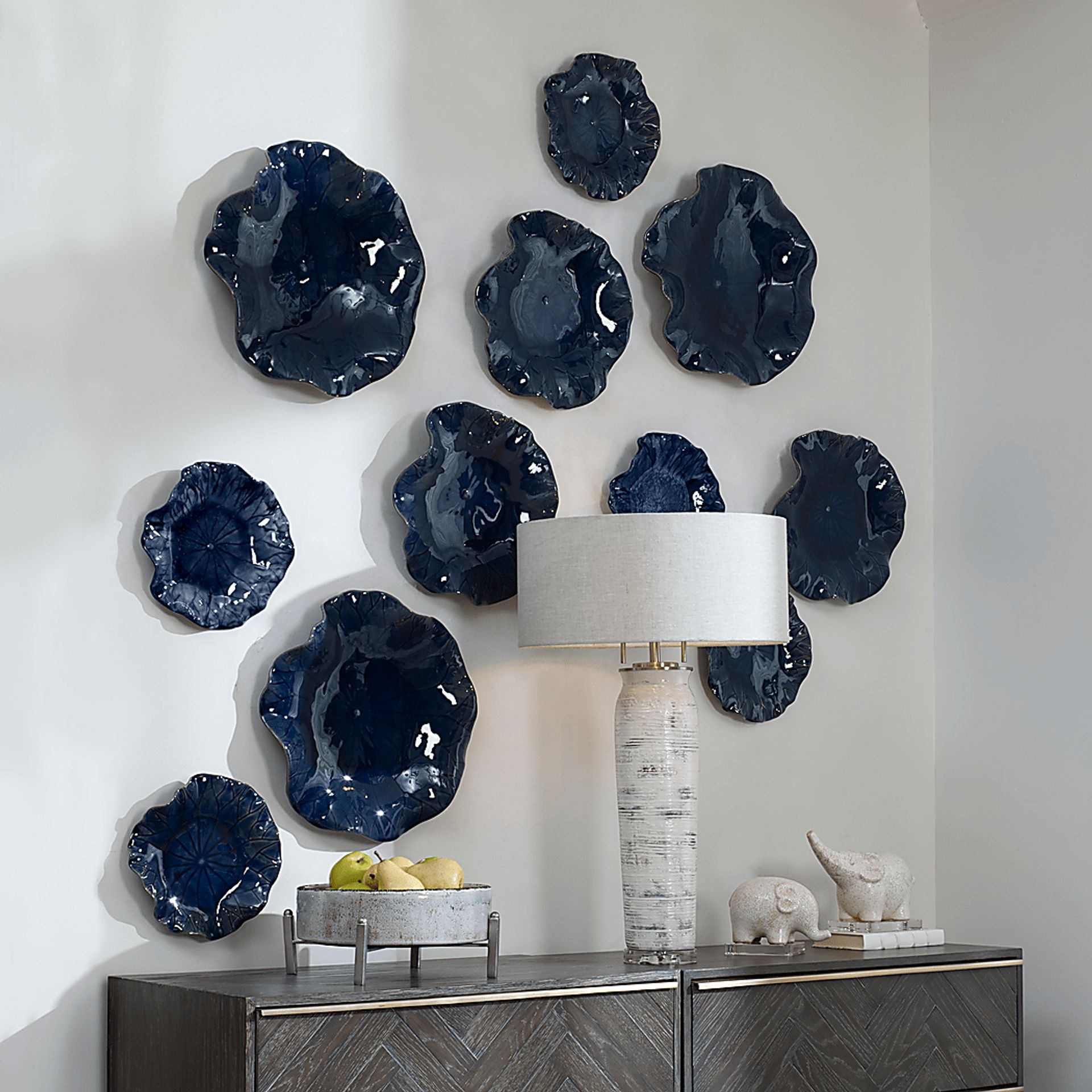 Cusic Blue Wall Decor, Set of 3 - Image 5