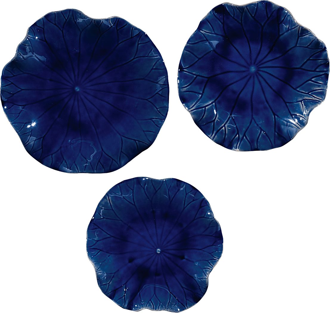 Cusic Blue Wall Decor, Set of 3