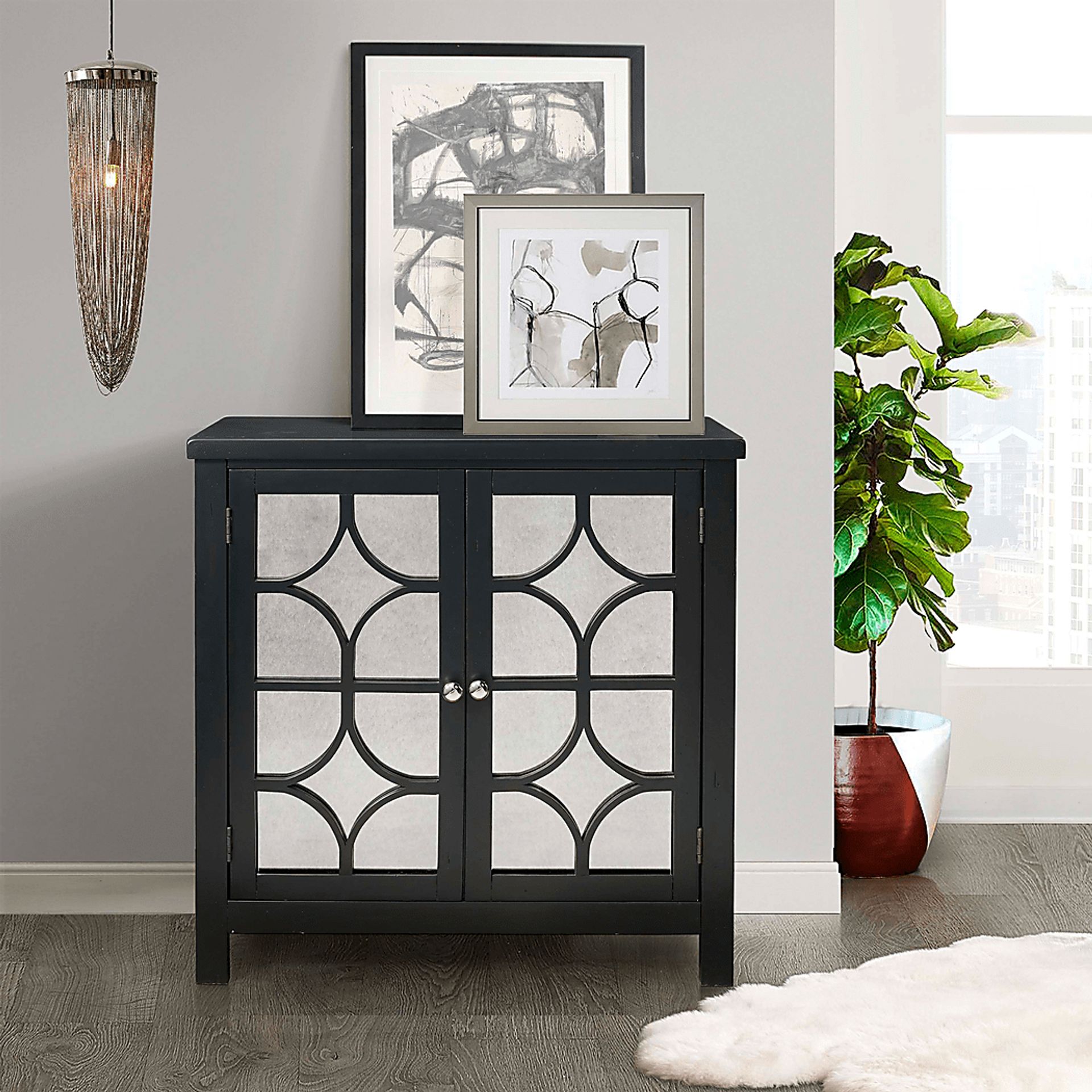 Cuthart Black Accent Cabinet - Image 7