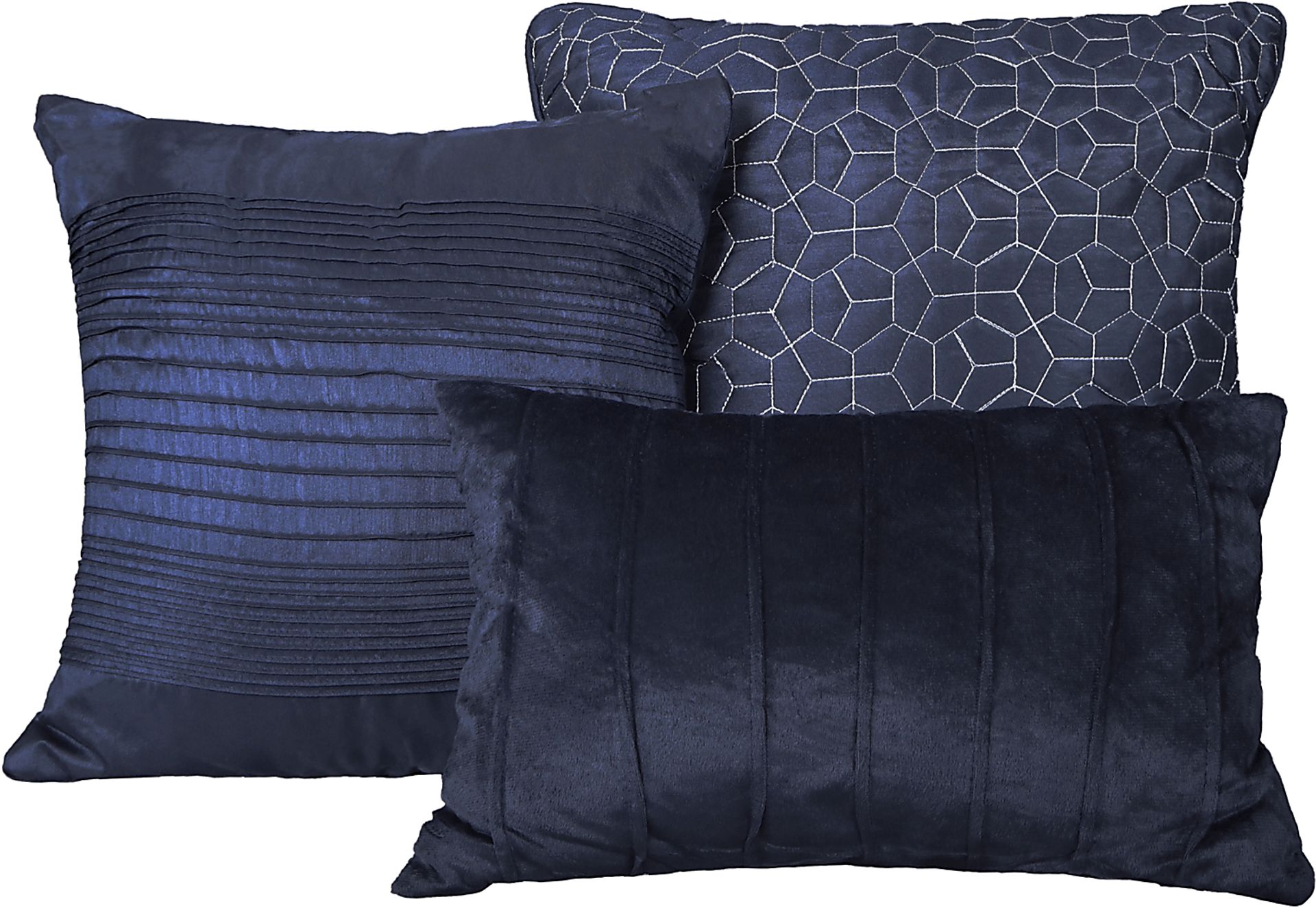 Cuthbert Navy 10 Pc Queen Comforter Set - Image 5