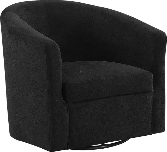 Cuttino Black Accent Swivel Chair - Thumbnail - Image 1