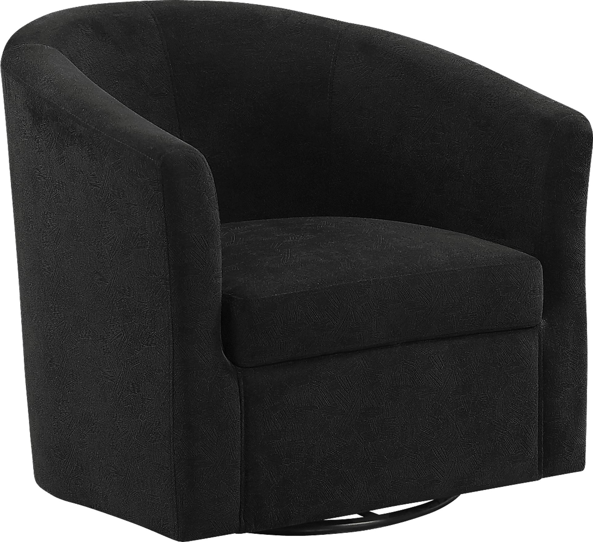 Cuttino Black Accent Swivel Chair - Image 1