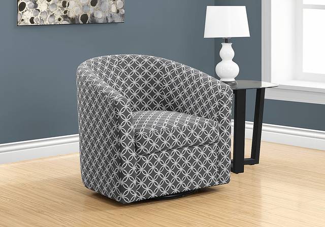Cuttino Gray Accent Swivel Chair - Thumbnail - Image 2