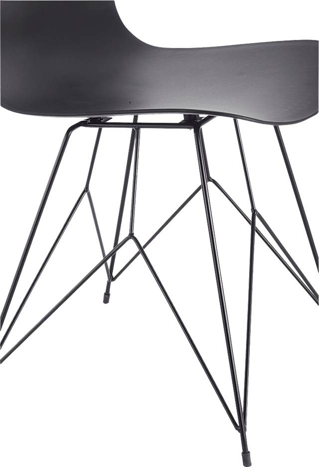 Cyd Black Outdoor Side Chair, Set of 2 - Thumbnail - Image 4