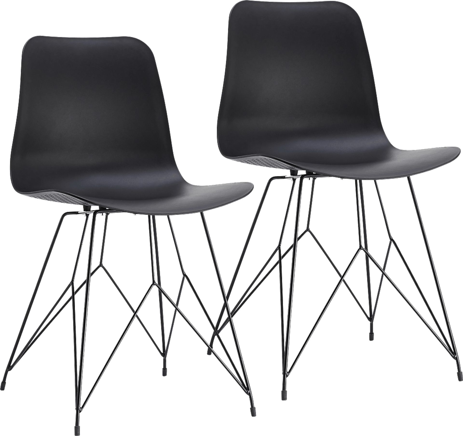 Cyd Black Outdoor Side Chair, Set of 2 - Image 1