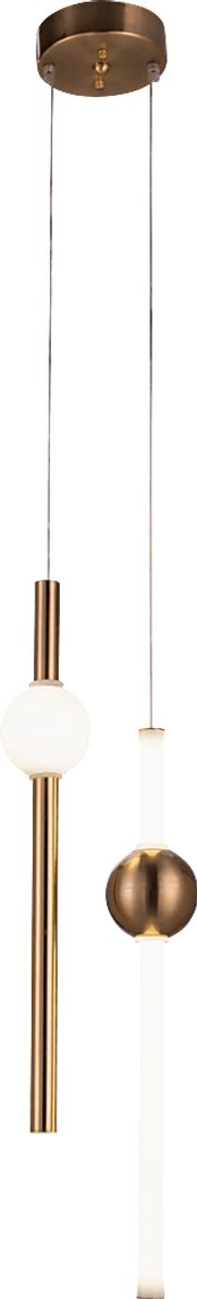 Cylindra Cay Gold Chandelier
