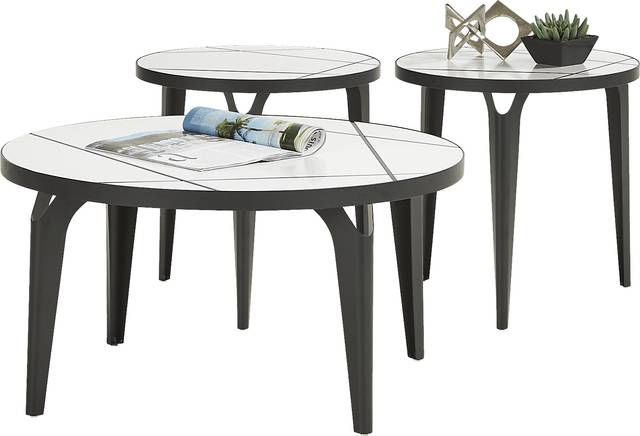 Cyntelli Gray 3 Pc Table Set - Thumbnail - Image 1