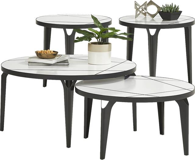 Cyntelli Gray 4 Pc Table Set - Thumbnail - Image 1