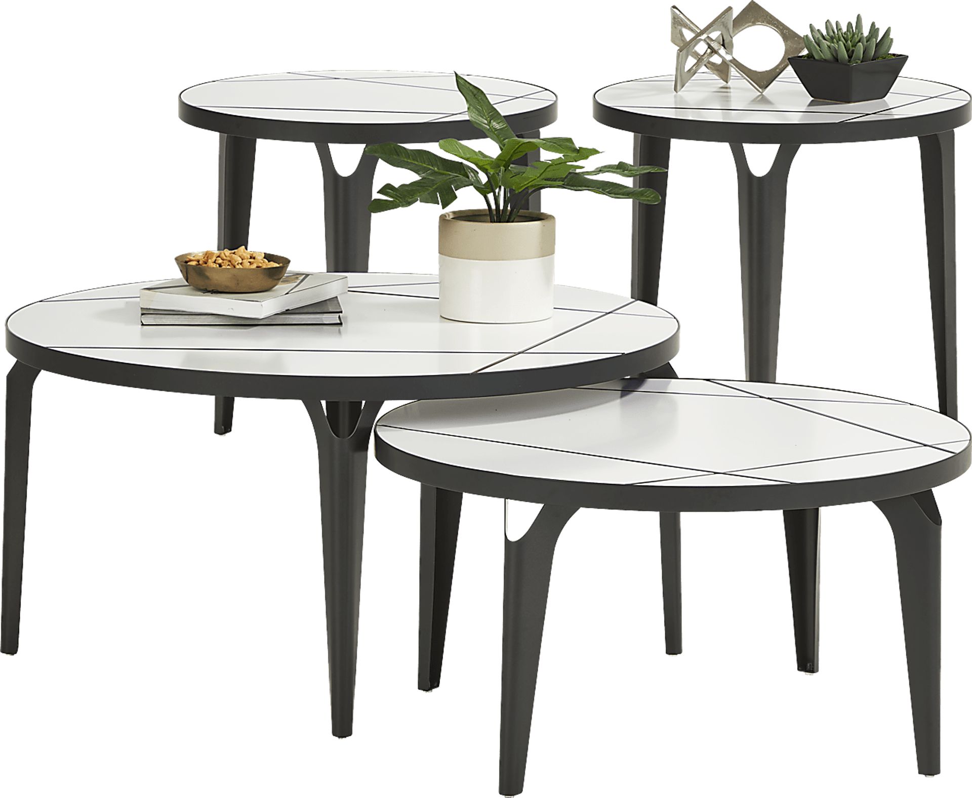 Cyntelli Gray 4 Pc Table Set - Image 1