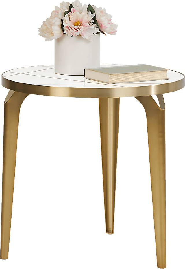 Cyntelli White End Table - Thumbnail - Image 2
