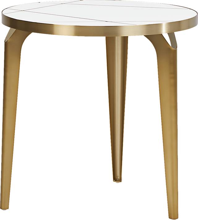 Cyntelli White End Table - Thumbnail - Image 1