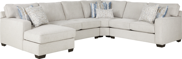 4 pc left arm chaise sectional