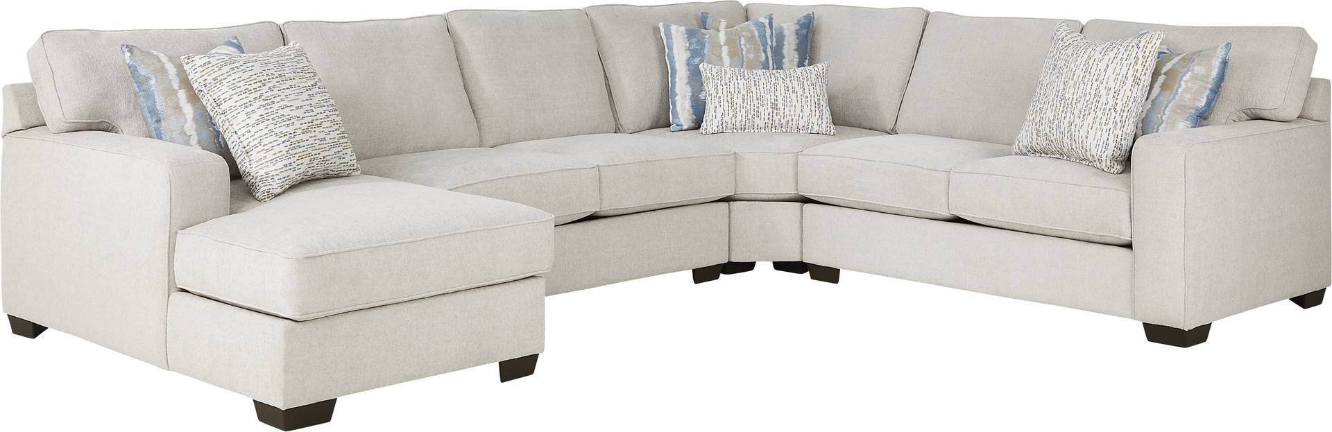 4 pc left arm chaise sectional