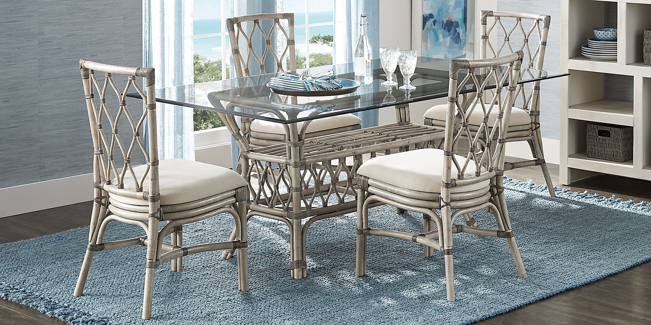 Cypress Cove Gray 5 Pc Rectangle Dining Set Rooms To Go