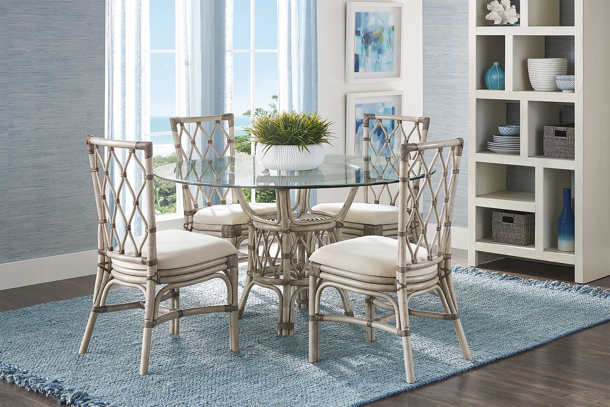 Cypress Cove Gray Dining Room Set With Round Dining Table, Side Chair ...