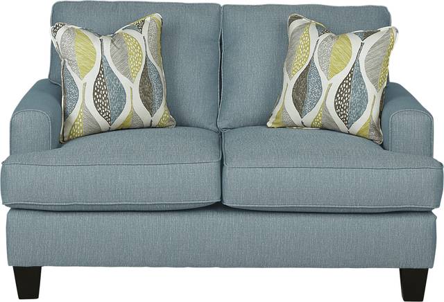 Cypress Gardens Blue Loveseat - Thumbnail - Image 1