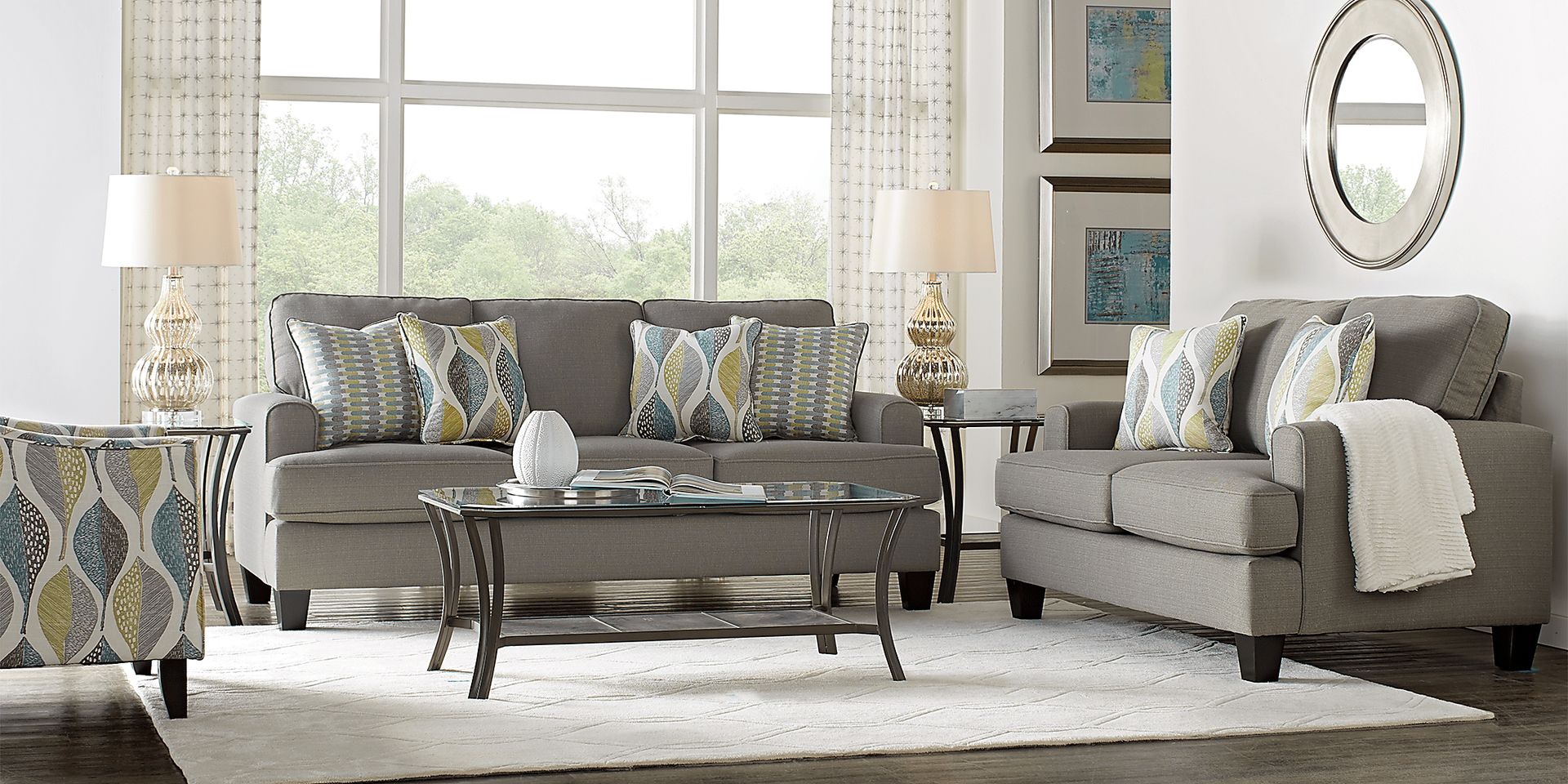 Cypress Gardens Gray 5 Pc Living Room - Image 1
