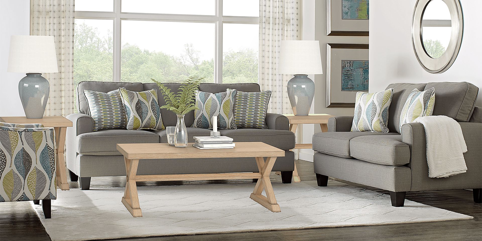 Cypress Gardens Gray 7 Pc Living Room - Image 1