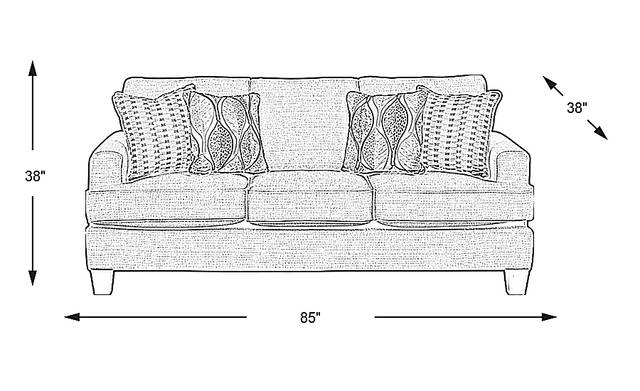Dimension Image. Please refer to the Dimension Tab on this page for dimension details.
