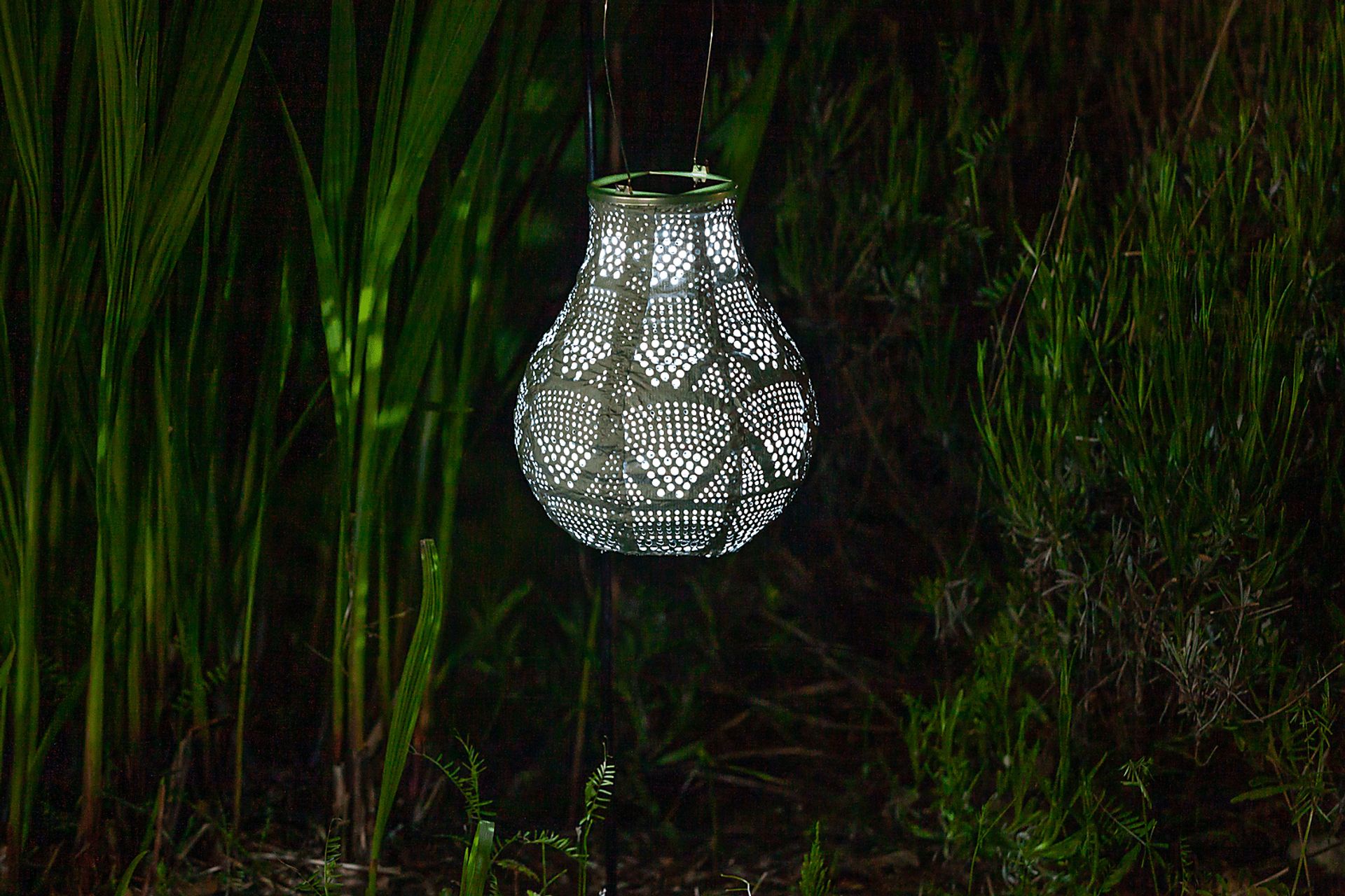Cyra Creek Outdoor Sage Solar Lantern - Image 13