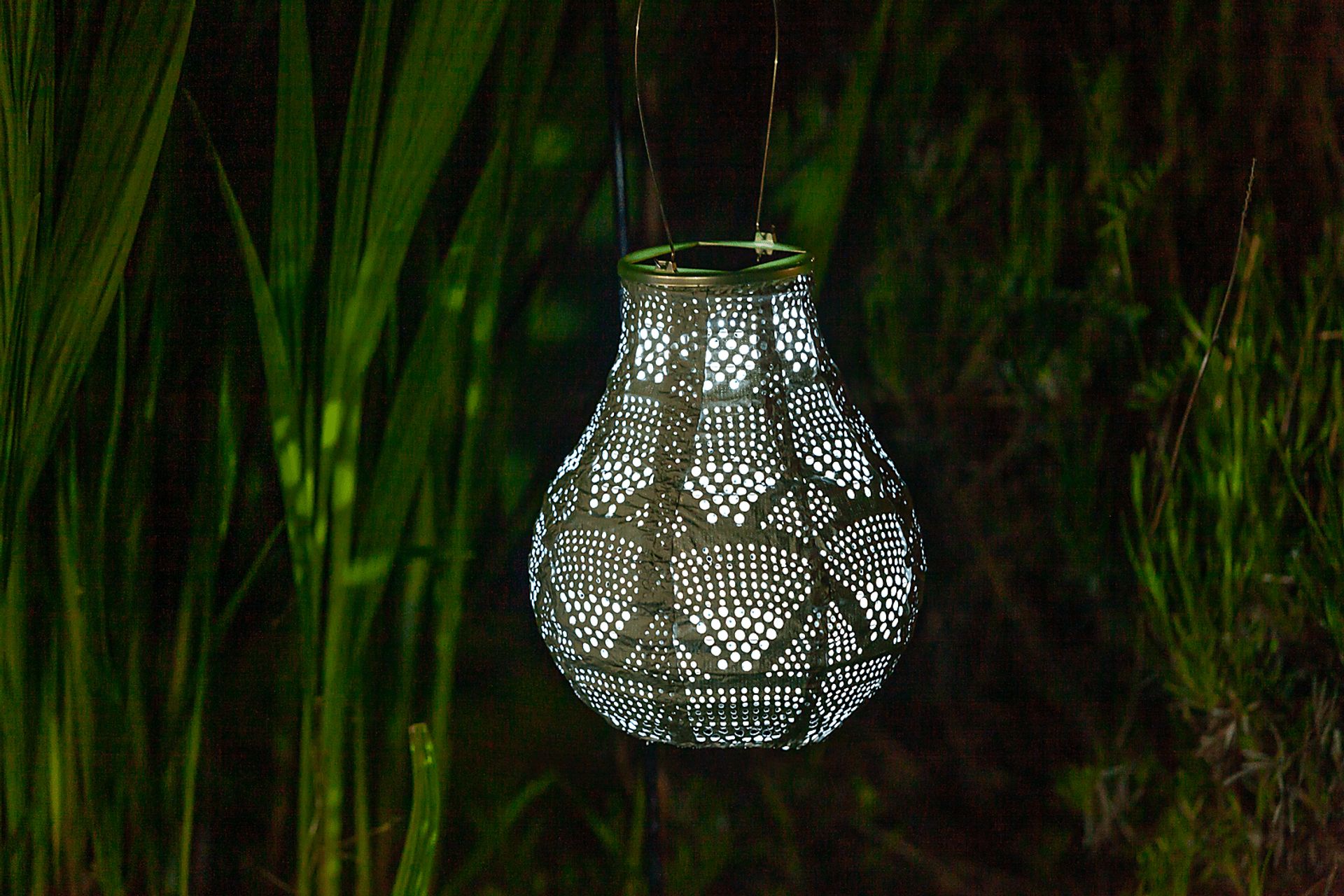 Cyra Creek Outdoor Sage Solar Lantern - Image 14