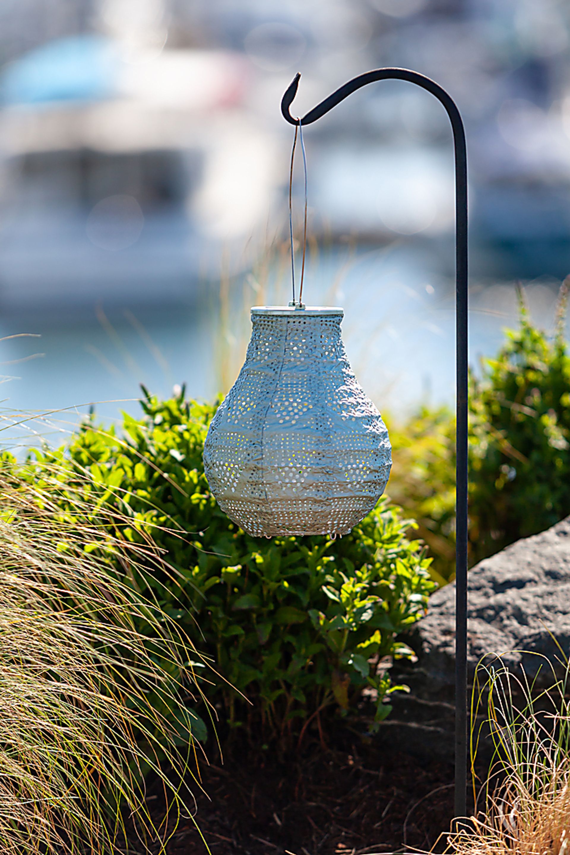 Cyra Creek Outdoor Sage Solar Lantern - Image 2