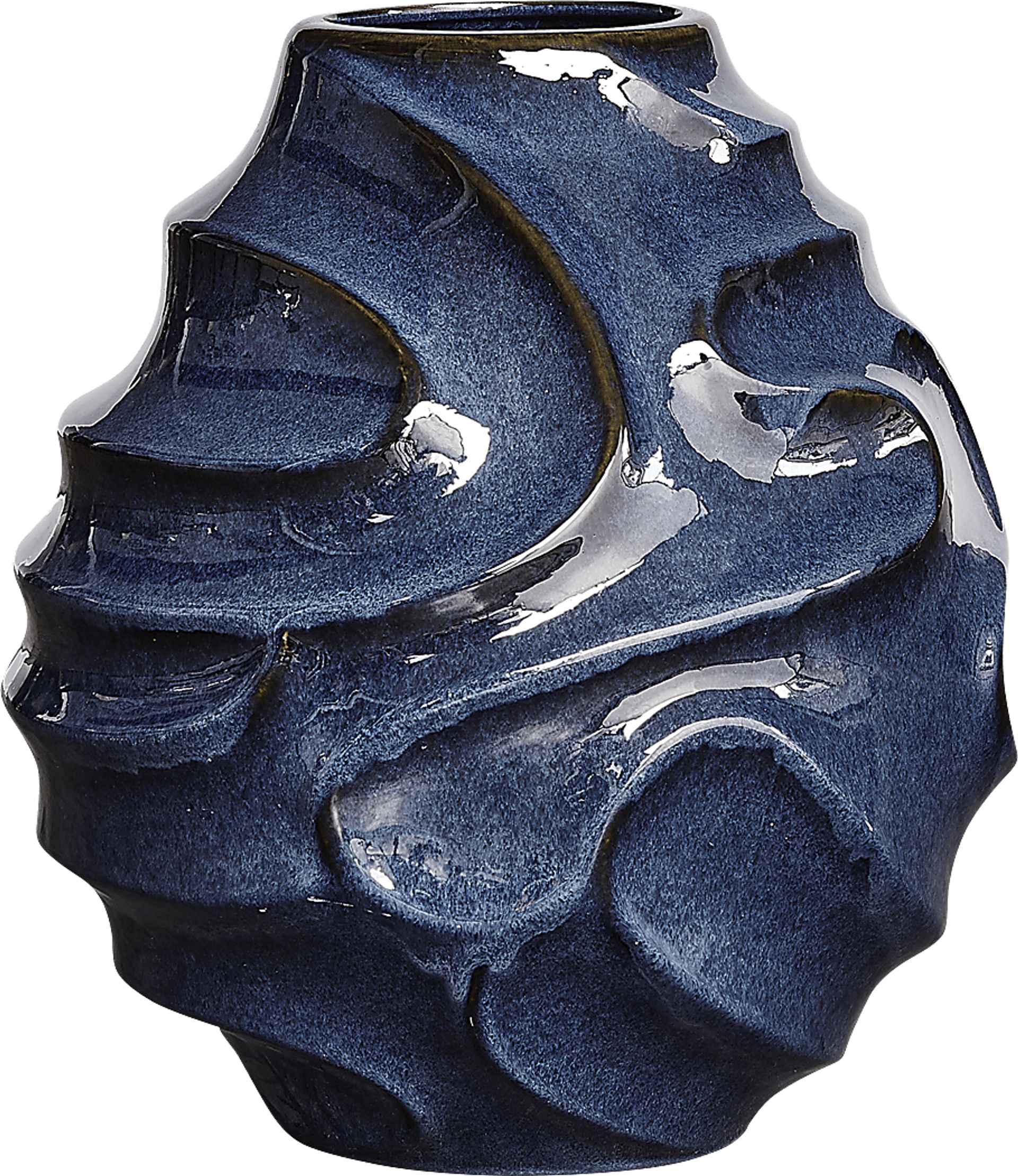 Cyria Navy Outdoor Vase - Image 1