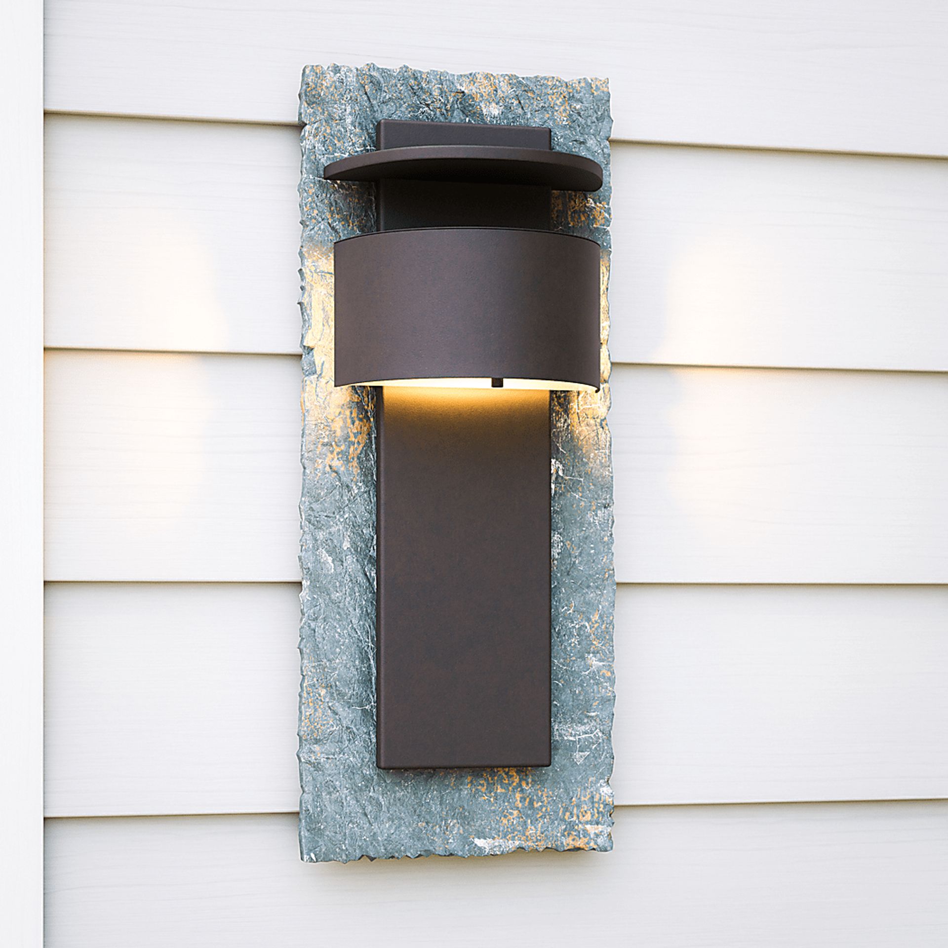 Cyron Bay Copper Brown,Orange,Yellow Outdoor Sconce | Rooms to Go