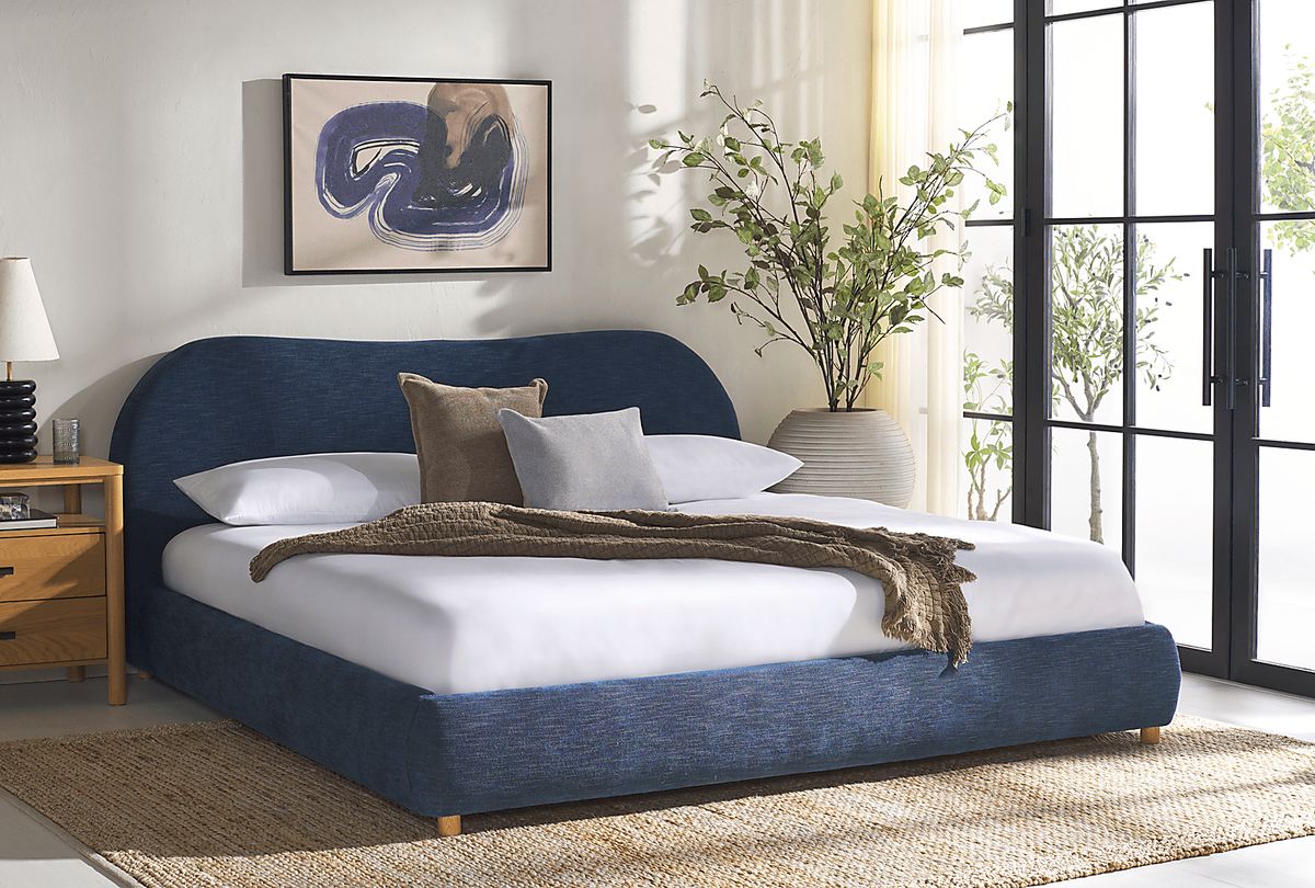Cyur Navy Blue King Bed | Rooms to Go