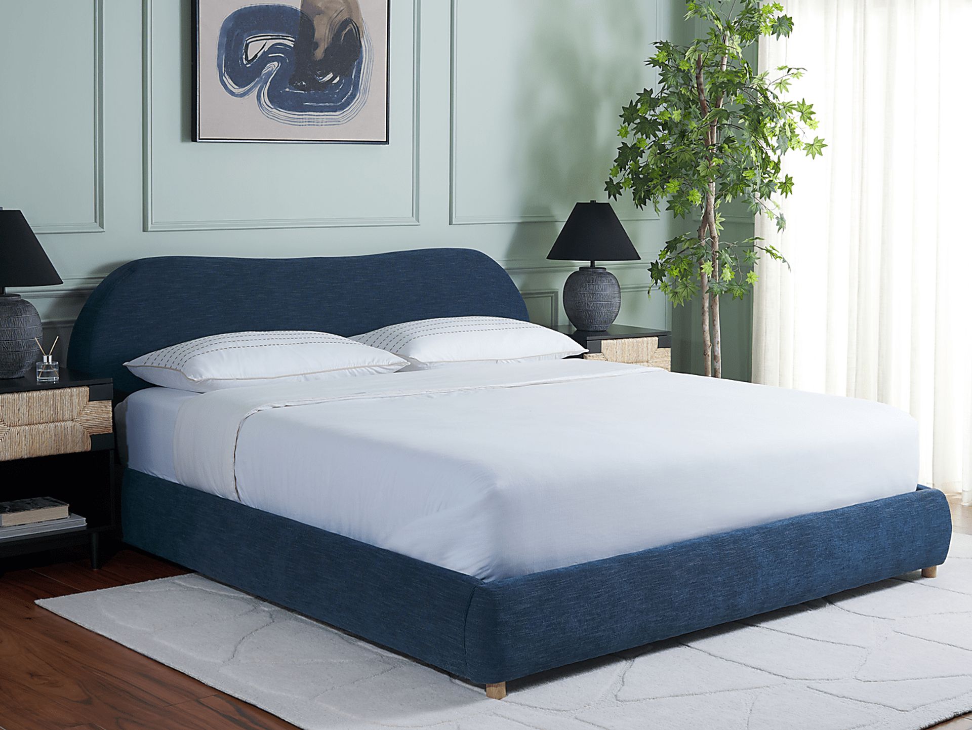 Cyur Navy Queen Bed - Image 2