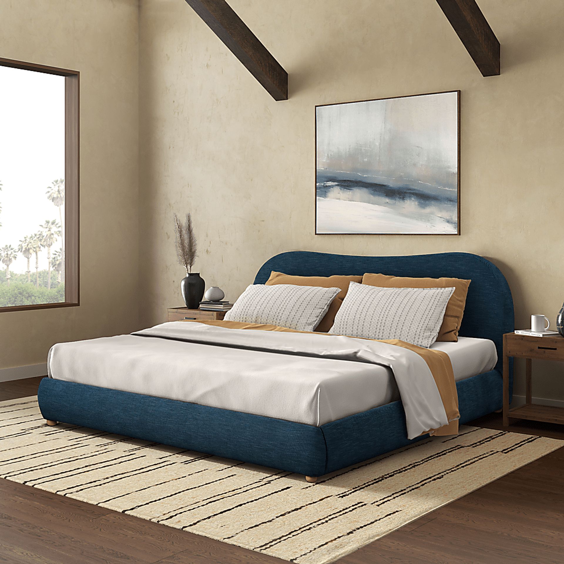 Cyur Navy Queen Bed - Image 3