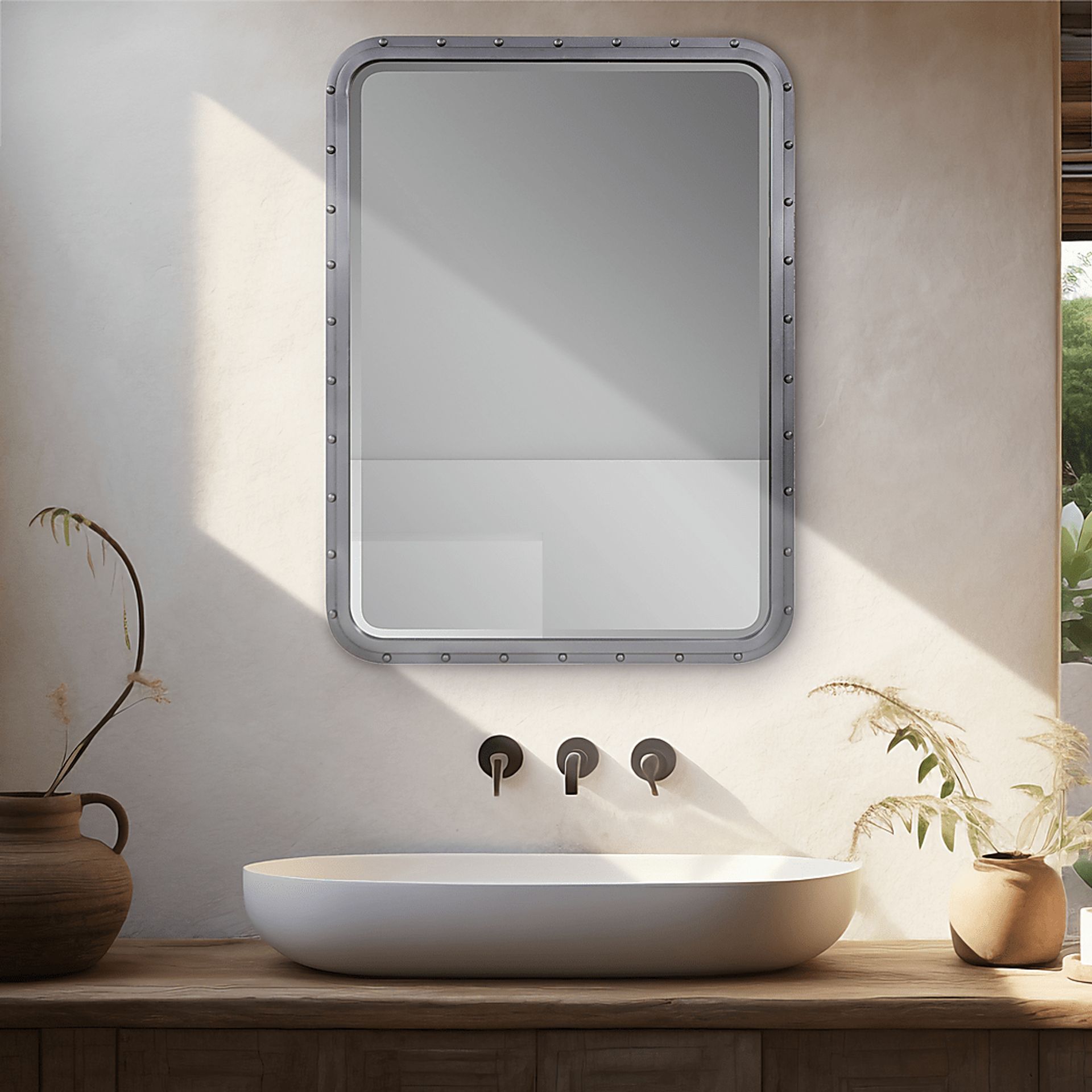 Dabuka Gray Vanity Mirror - Image 2