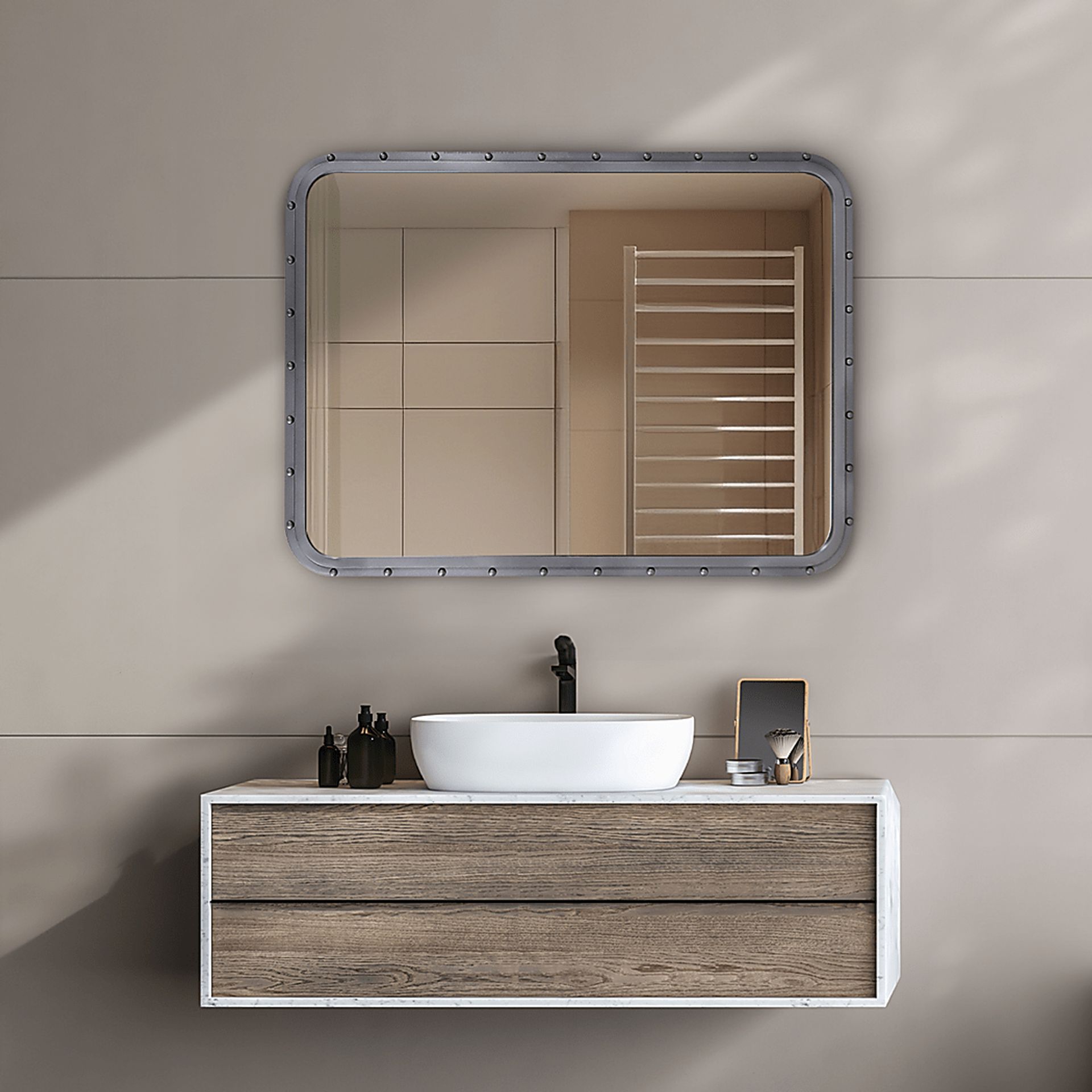 Dabuka Gray Vanity Mirror - Image 3