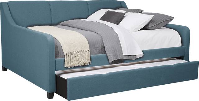 Daelan Blue Full Daybed with Twin Storage Trundle - Thumbnail - Image 2