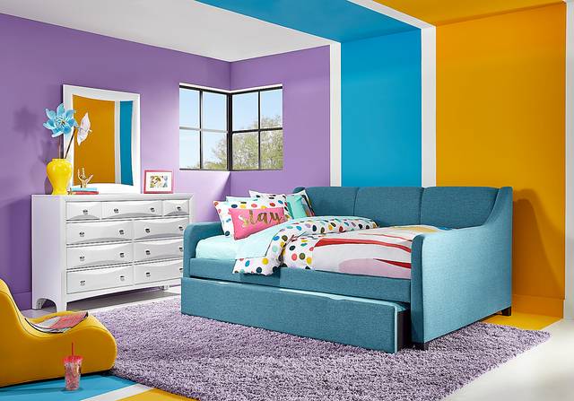 Daelan Blue Full Daybed with Twin Storage Trundle - Thumbnail - Image 3
