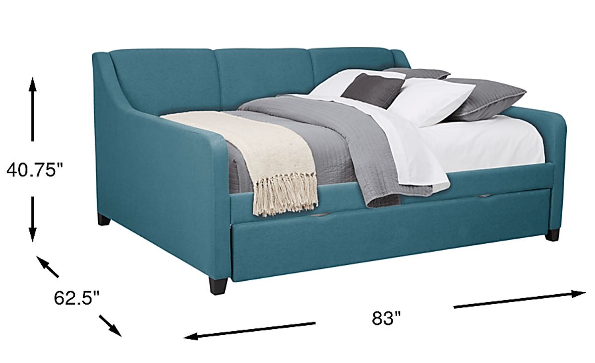 Daelan Blue Colors Full Daybed With Twin Storage Trundle | Rooms to Go