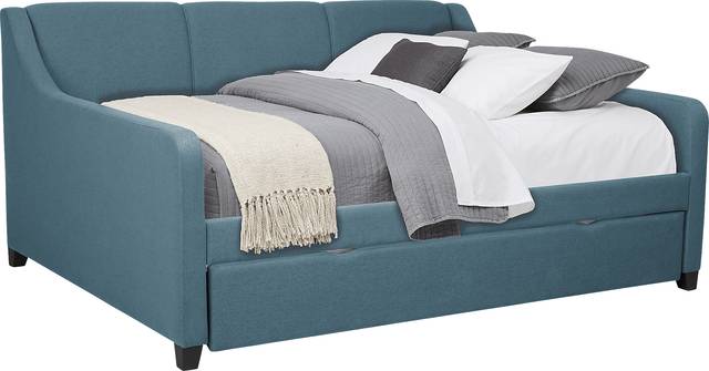Daelan Blue Full Daybed with Twin Storage Trundle - Thumbnail - Image 1