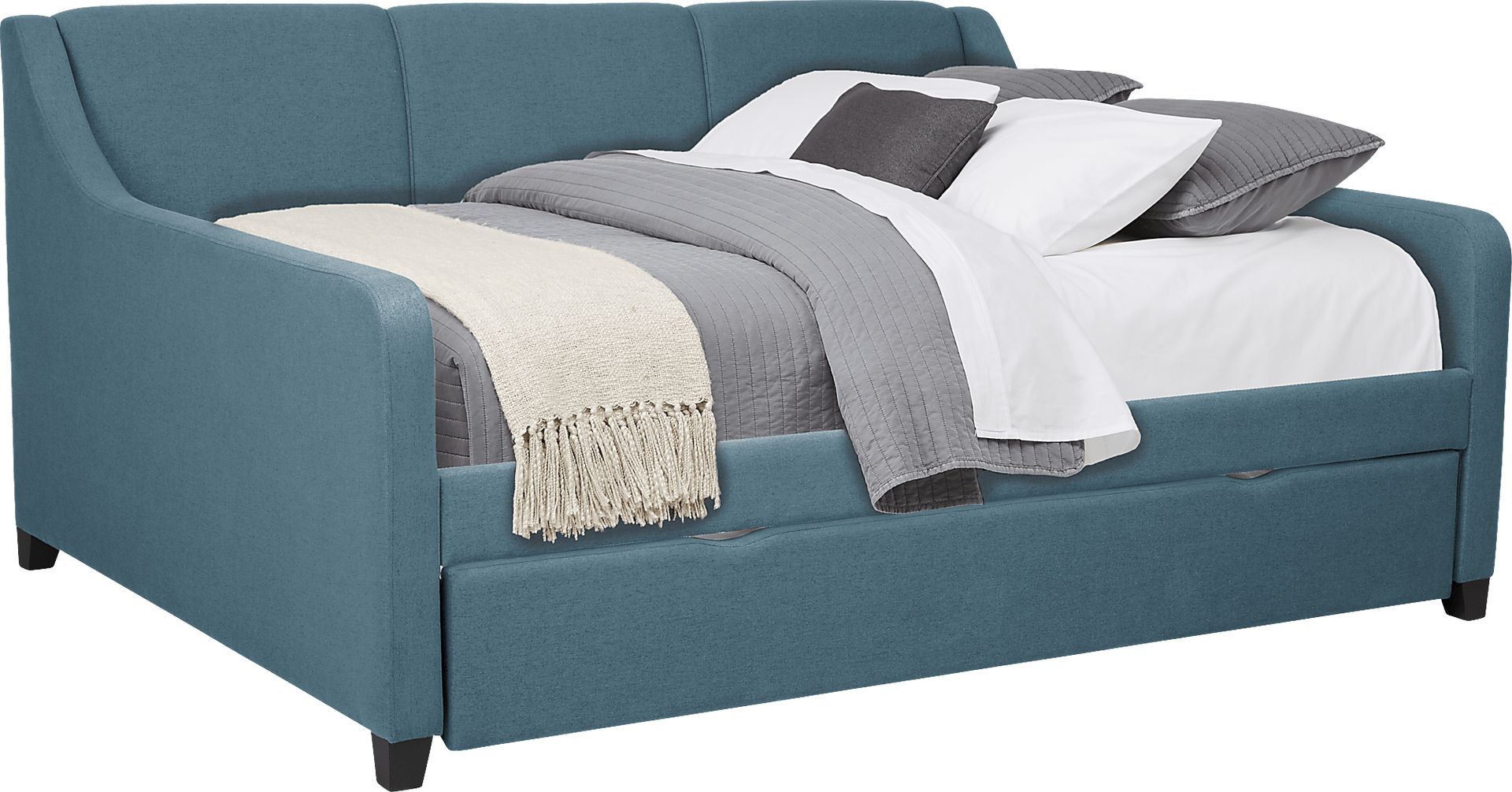 Daelan Blue Full Daybed with Twin Storage Trundle - Image 1